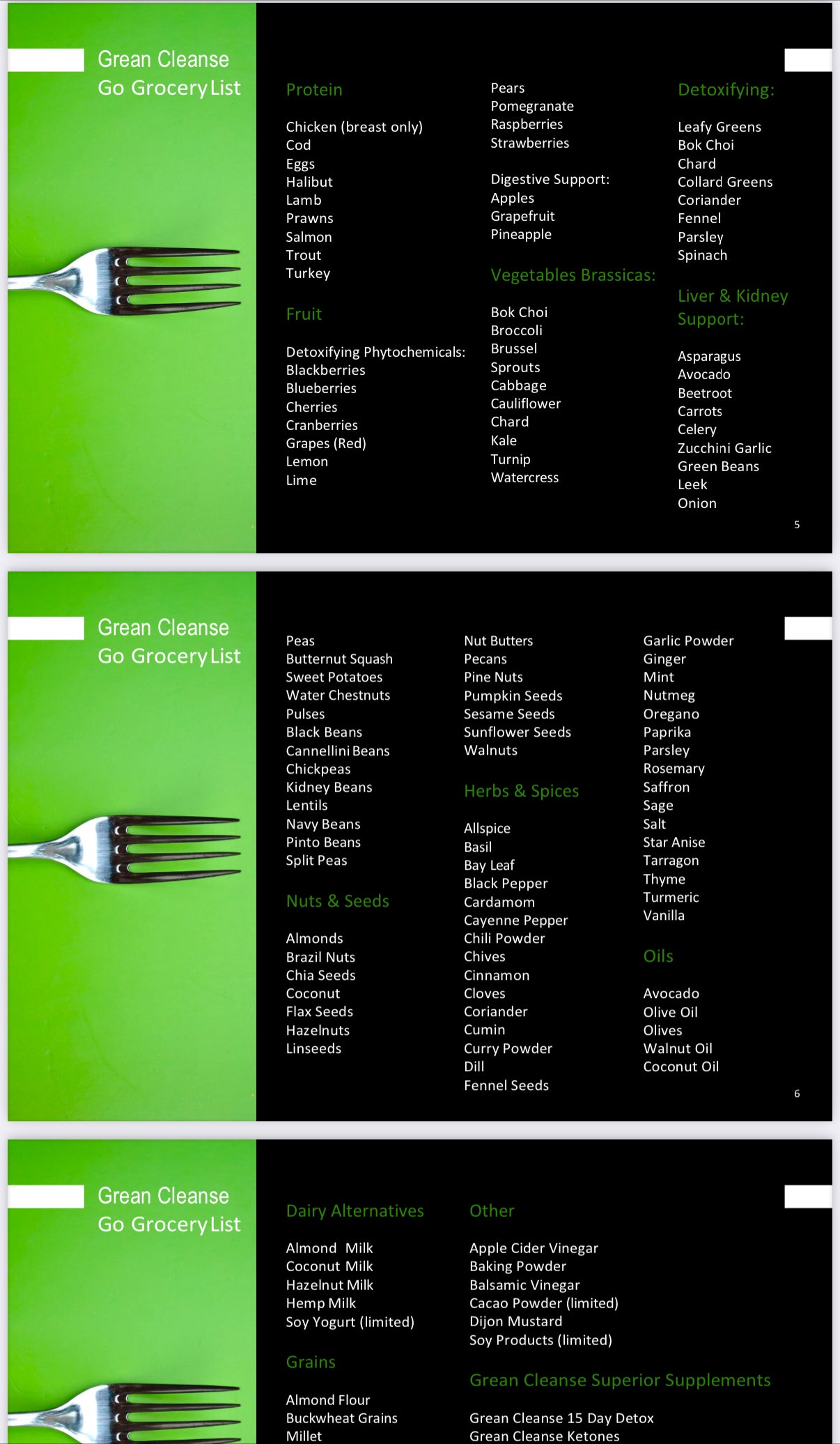 6 Weeks Meal Plan